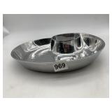 RLM HOME METAL OVAL CHIP N DIP BOWL, HAMMERED