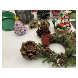 CHRISTMAS DECOR, EVERGREEN WREATHS, SANTA