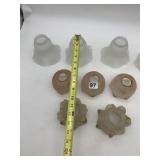 FROSTED GLASS LAMP SHADES, ASSORTED STYLES,