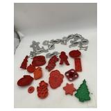 ASSORTED METAL & PLASTIC HOLIDAY THEME COOKIE