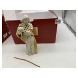 PORCELAIN RELIGIOUS FIGURINE, GILT ACCENTS,