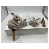 RABBIT GARDEN STAKES, FIGURAL BUNNY DESIGN,