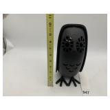 HALLMARK CAST IRON OWL CANDLE HOLDER, PIERCED