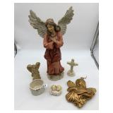 ANGEL FIGURINES, GOLD-TONE ANGEL ORNAMENT, ANGEL