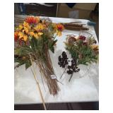 ARTIFICIAL FALL THEME FLOWER ARRANGEMENTS W/