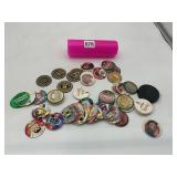 COCA-COLA & ADVANCE COMICS ASSORTED POGS W/