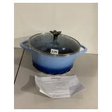 TEMPTATIONS NON-STICK ALUMINUM DUTCH OVEN, BLUE