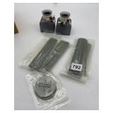 DARK GRAY DIFFUSER BOTTLES W/ ROPE & BEADS,