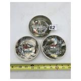 JOHNSON BROS ENGLAND SCENIC TRANSFERWARE SAUCERS.