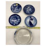 B&G ROYAL COPENHAGEN CHRISTMAS PLATES, BLUE &