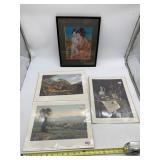 FRAMED MOTHER & CHILD PRINT, THOMAS COLE, GEORGE