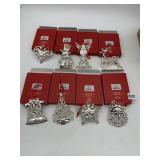 LENOX SPARKLE AND SCROLL CHRISTMAS ORNAMENTS,
