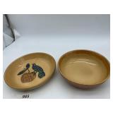 PFLATZGRAFF CERAMIC OVAL BOWL W/ BIRD MOTIF,