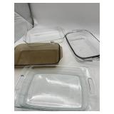 PYREX GLASS BAKING DISHES, RECTANGULAR CASSEROLE