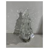CLEAR FACETED DECORATIVE TREE W/ ON/OFF SWITCH,