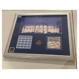 FRAMED WHITE HOUSE DISPLAY, FIRST DAY OF ISSUE