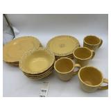 VALERIE CERAMIC DINNERWARE SET, CREAM COLOR,
