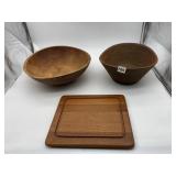 VERMONT WARE MAPLE WOOD BOWLS, HAND RUBBED OIL