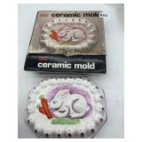 COOKS TOOLS CERAMIC MOLD, BUNNY & CARROT DESIGN,