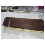 3 WOODEN WALL SHELVES 36"W