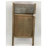 BEST VINTAGE WOOD & METAL WASHBOARD, CORRUGATED