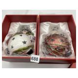 CHRISTMAS SNOWMAN & SANTA DECORATIVE FIGURES,