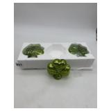 GREEN SHAMROCK DECORATIVE LIGHTS, MERCURY GLASS