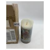 LUMINARA LED FLAMELESS CANDLE, CHRISTMAS SANTA