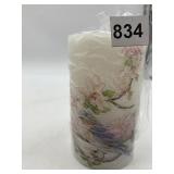 LED CANDLE, FLORAL BIRD DESIGN, BATTERY OPERATED.