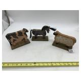 CARVED WOODEN FARM ANIMAL FIGURINES, PRIMITIVE