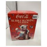 COCA-COLA BUBBLE BLOWING POLAR BEAR ORNAMENT IN