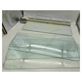 GLASS SHELVES WITH BRACKETS