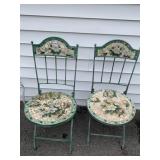 MOSAIC TILE GARDEN FURNITURE, FLORAL MOTIF, METAL