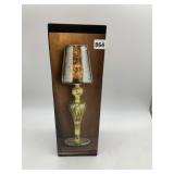 MERCURY GLASS LAMP W/ FLAMELESS LED CANDLE,