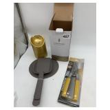 LUMINARA FLAME EFFECT CANDLE, TOOL SCISSORS,