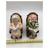 AH KON JAPAN VINTAGE CERAMIC GRANDMA & GRANDPA