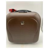 HEYS HARD SHELL ROLLING SUITCASE W/ TAGS, BROWN