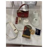 VILLAGER LIZ CLAIBORNE RED SHOULDER BAG, GLASS