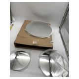 ROUND UNFRAMED WALL MIRRORS.