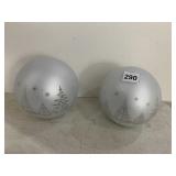 FROSTED LED LIGHT SPHERES W/ WINTER FOREST