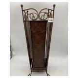 METAL MAGAZINE HOLDER, ROPE TWIST DESIGN,