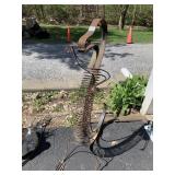 METAL LIZARD GARDEN SCULPTURE, COILED BODY,
