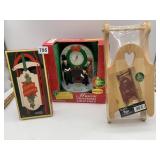 SOUNDDESIGN MUSICAL CHRISTMAS CAROL CLOCK NIB,