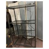 ORIGAMI METAL SHELVING UNIT W/ WIRE SHELVES,