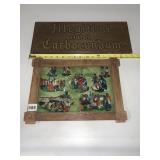 WOODEN WALL PLAQUE W/ LATIN TEXT, FOLK ART STYLE