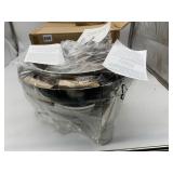 STAINLESS STEEL 10IN ROLL BACK CHAFING SET.