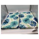 JORDAN MFG CO INC CHAIR CUSHIONS, BLUE FLORAL