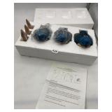 EVERGREEN - BLUEBIRD CERAMIC WATERING GLOBES, SET