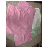 ASSORTED FABRIC STORAGE COVERS, PINK, WHITE,