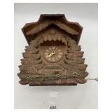 GERMAN CARVED WOOD CUCKOO CLOCK, ROMAN NUMERAL